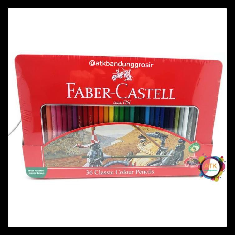 

Pensil Warna Faber Castell 36 Classic Tin Case / Kemasan Kaleng Kotak Terjamin