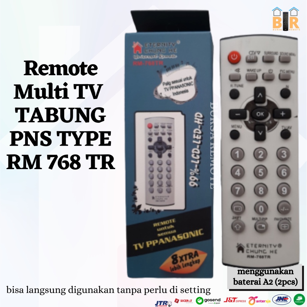 Remot / Remote  MULTI TV TABUNG PANASONIIKKK TYPE RM 768 TR / ecer dan grosir