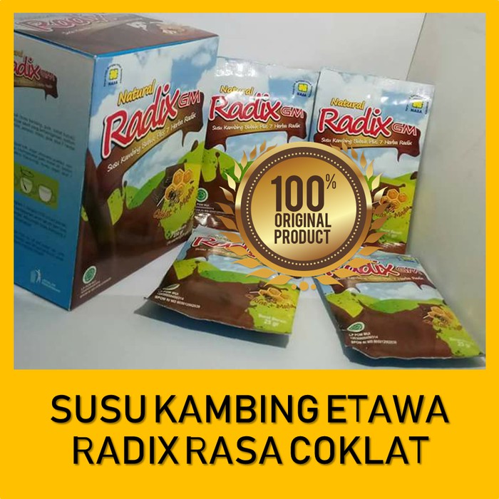 

SUSU KAMBING ETAWA RADIX RASA COKLAT KEMASAN ISI 5 SACHET