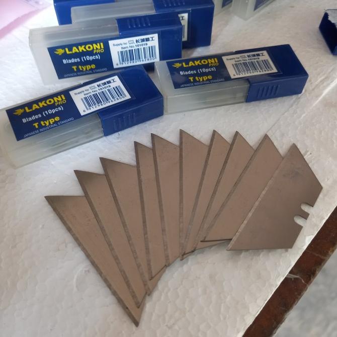 

ISI PISAU CUTTER Lipat / Refil Filding Knife 10 pcs Lakoni pro