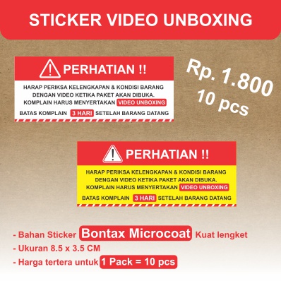 

Sticker UNBOXING paket pengiriman