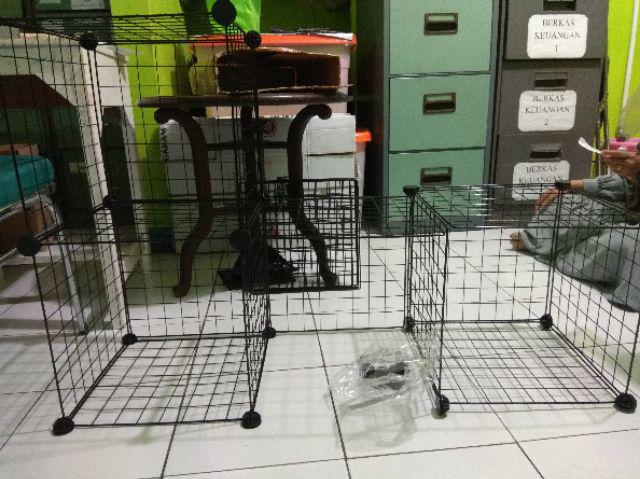 Rak Buku Besi Rak Serbaguna Rak Toys Storage Box Lemari Susun 6 Kotak