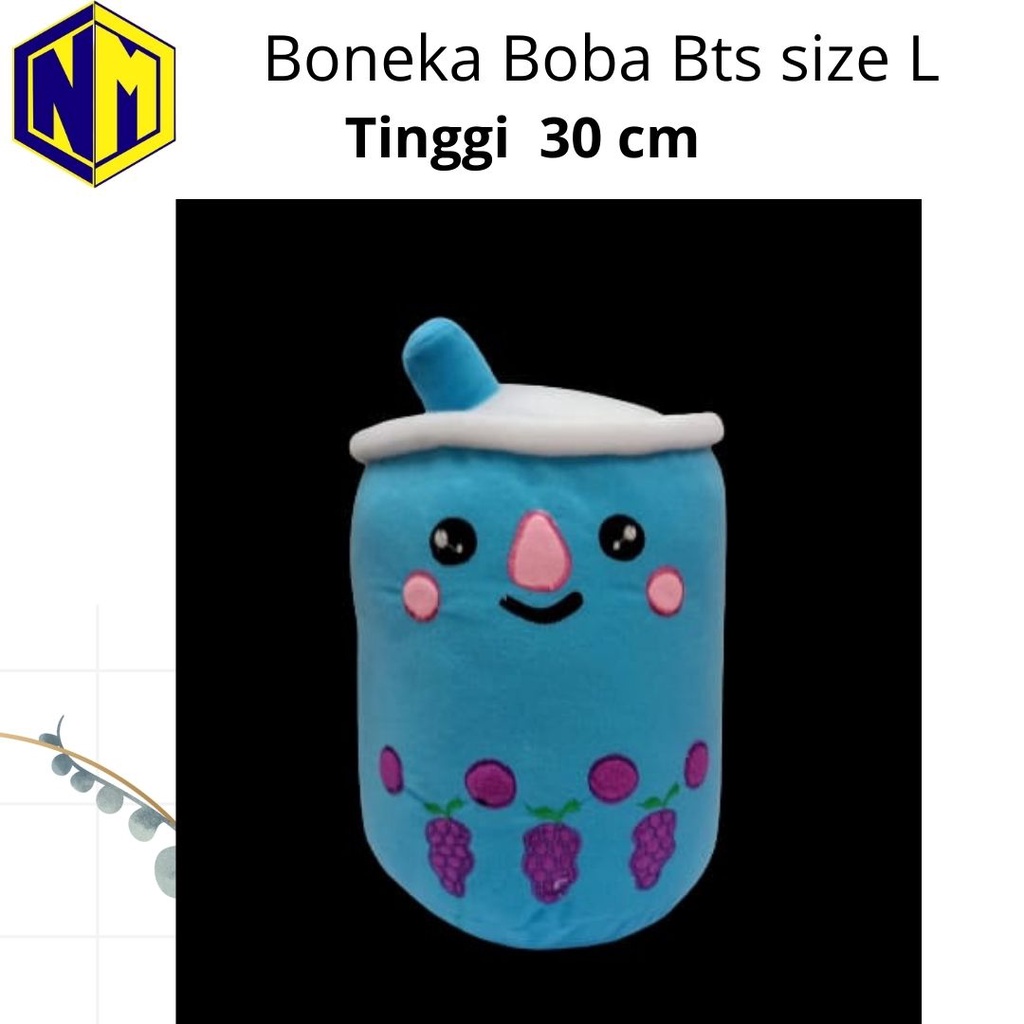 Boneka Boba BTS 30 cm Bantal Boba Size L label SNI Original murah bgt