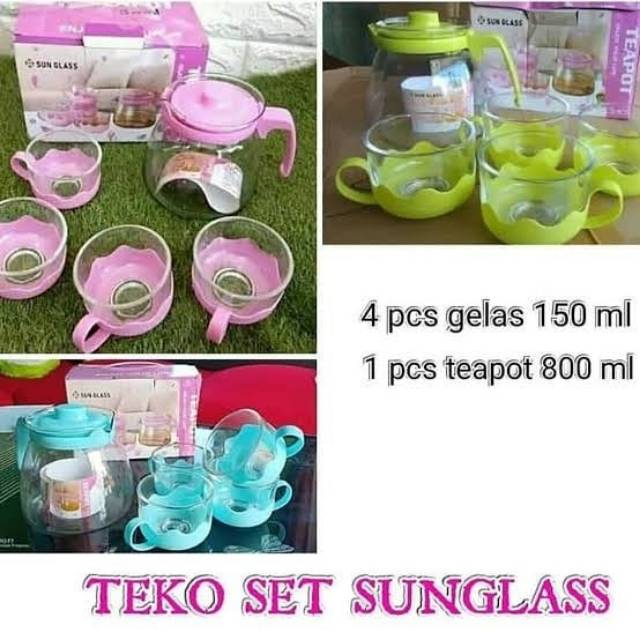 Tea pot / teko set kaca