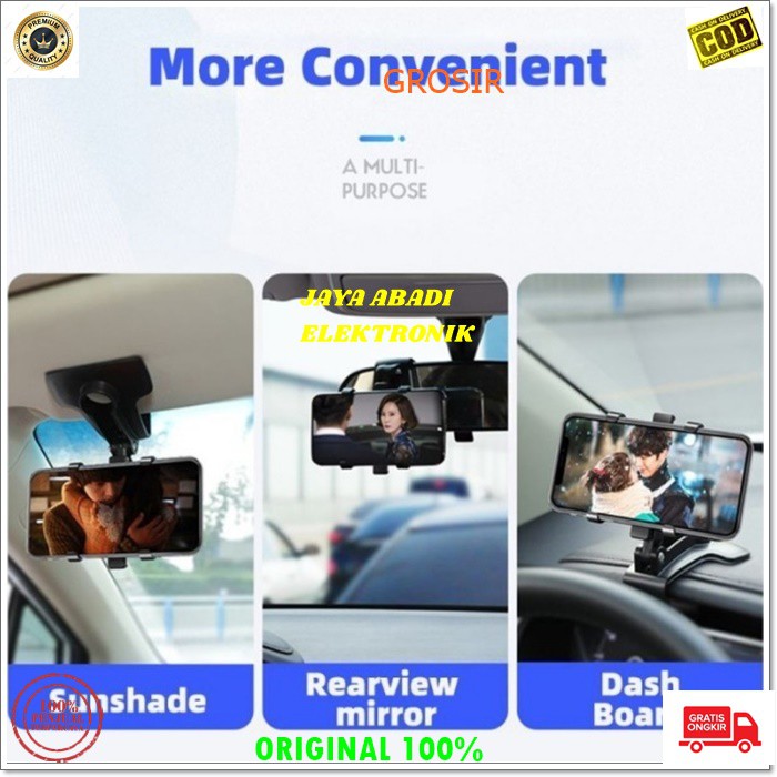 J331 HOLDER MOBIL 3IN1 MULTI UNIVERSAL CAR MIRROR HANDPHONE GANTUNGAN HP PEGANGAN MOBILE JEPIT SOFT TUBE KACA SPION MOBIL GPS JENDELA WINDOW PENJEPIT JEPITAN MIROR UNIVERSAL MULTI ORIGINAL PEREKAT FLEXSIBLE STAND MOUNT BRACKET BREKET MAX 7 INCI