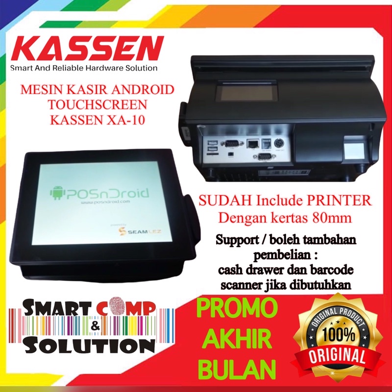 Mesin Kasir TouchScreen Android POSNDROID Kassen XA-10 Black 80mm