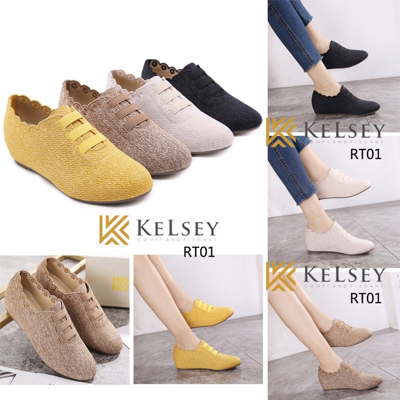 (GRATIS ALAS KAKI) Nicole Sepatu Wedges Wanita Kelsey 4cm RT01