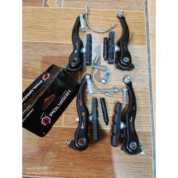 rem set v brake merk Polygon monarch depan belakang