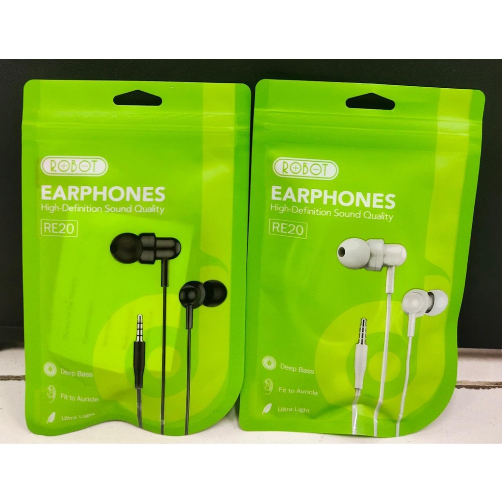 ROBOT EARPHONE RE20 OBLIQUE IN-EAR DEEP BASS ULTRA LIGHT WIRED