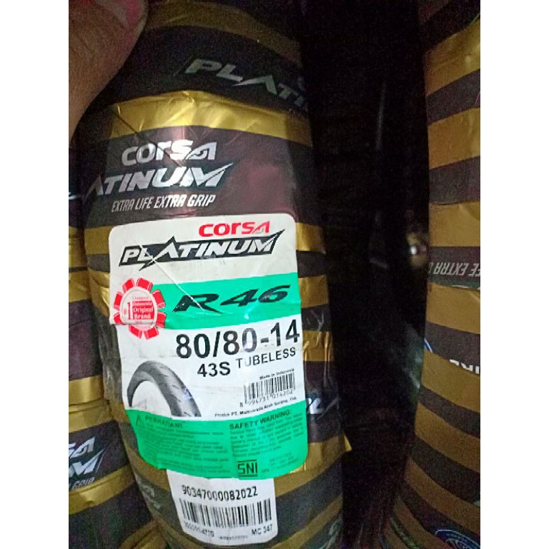 ban corsa R46 ring 14 ukuran 80-80/14 soft compound