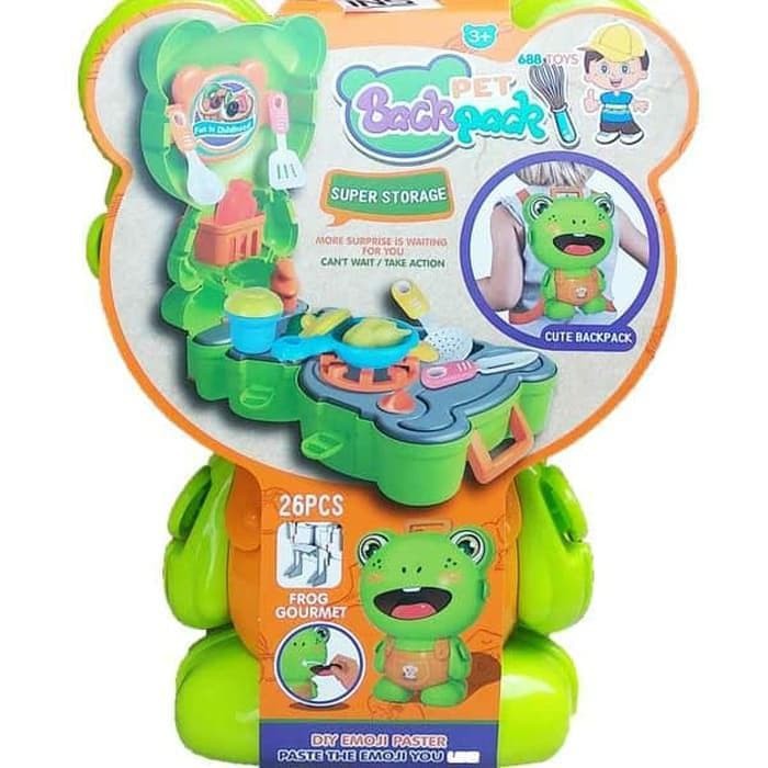BEST SELLER!! PET BACKPACK PANDA / FROG / CAT - MAINAN ANAK PACKBACK DOKTER / KITCHEN/ MAKE UP