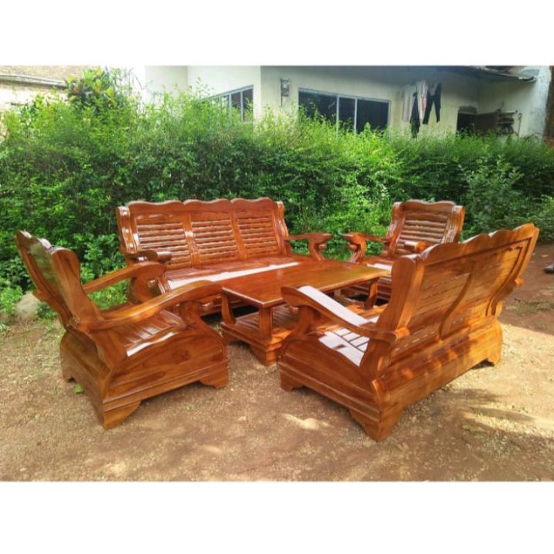 KURSI TAMU GAJAH FURNITURE JATI | MEJA KURSI TAMU SUDUT GAJAH KAYU JATI | KURSI TAMU GAJAH MINIMALIS