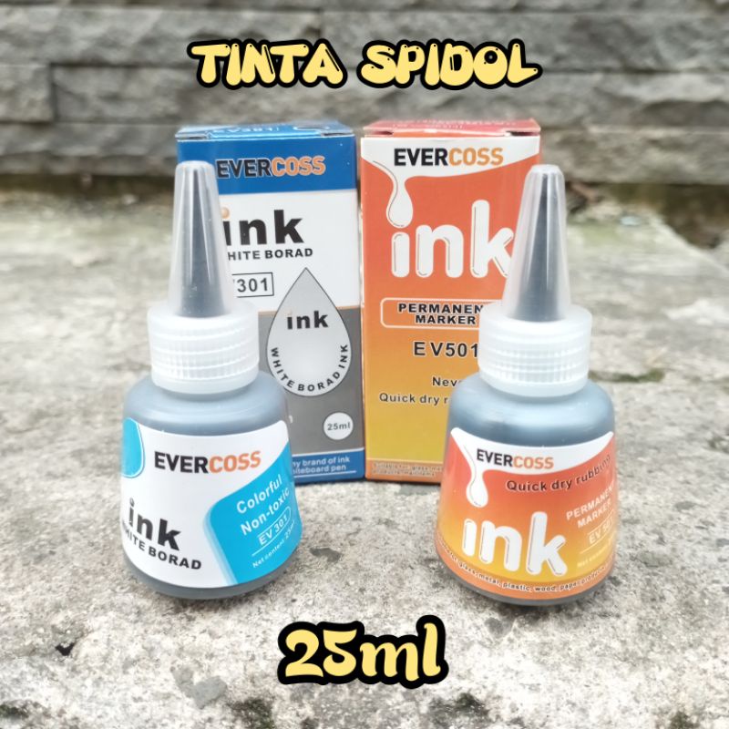

TINTA SPIDOL WHITEBOARD 25ML Tinta Spidol Evercross EV501 EV301 Tinta Spidol Permanent Tinta Tidak Permanent