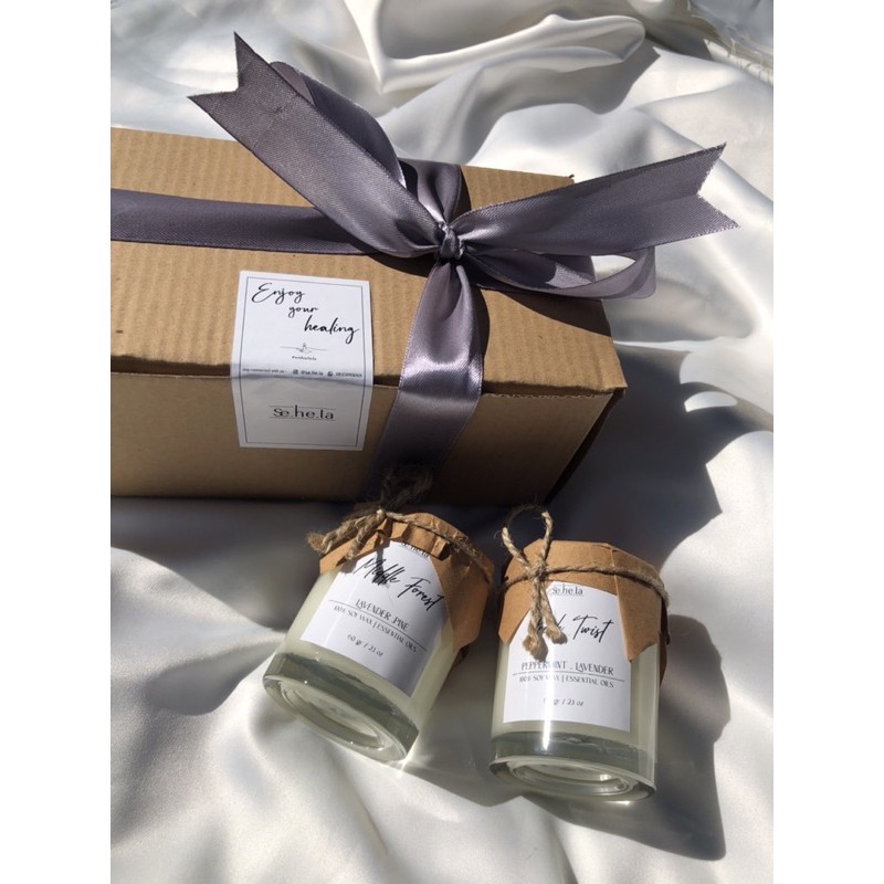 

Gift Set Scented Candle A/ Hampers/ BirthDay Gift/ Gift Box/ Gift Package (2pcs Candels)