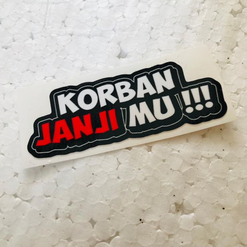 

Sticker Print cut Korban Janjimu Laminasi Glosy Anti air