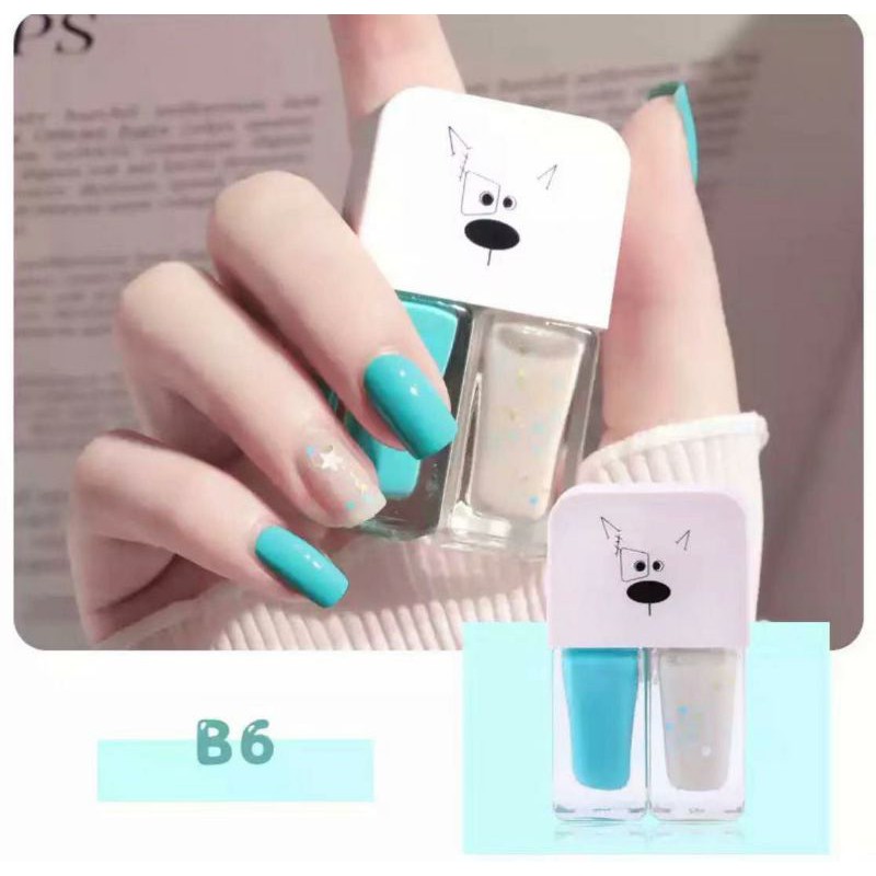 ( Ecer) 2In1 Kutek Korea Halal / Kutek Korea Cat Kuku Muslimah Gel Nail -Per Pcs