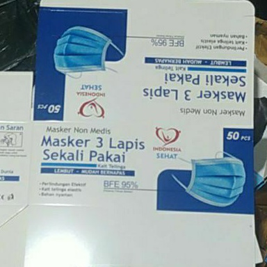 Box/Dus Masker Kosong Earloop