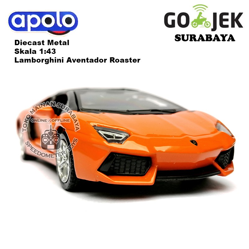 Diecast Apolo Mobil Lamborghini Aventador Roaster | Mainan Anak Pajangan Miniatur