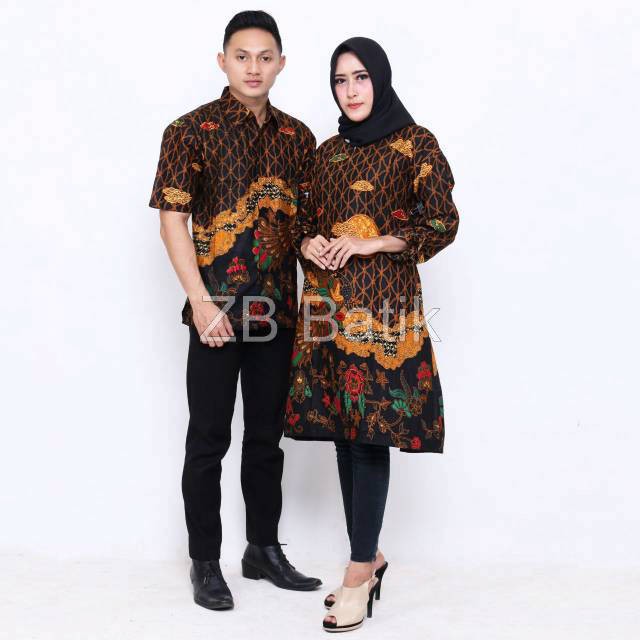 ZB Batik - Maura Couple - Sania Ruffle Batik Couple Ori Ndoro Jowi Garansi Termurah Shopee