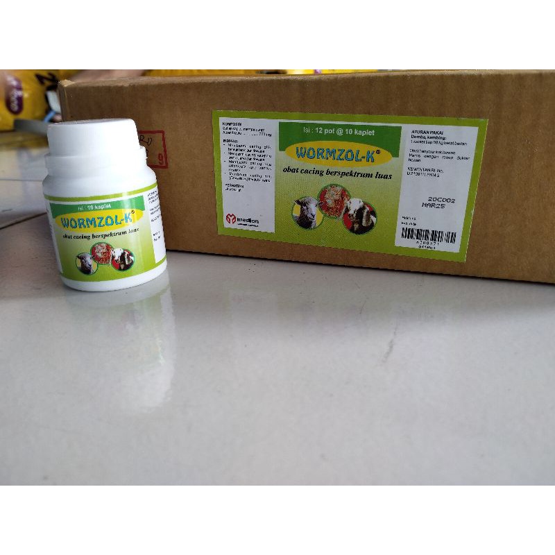 WORMZOL-K 10 Kaplet - Obat Cacing Berspektrum Luas