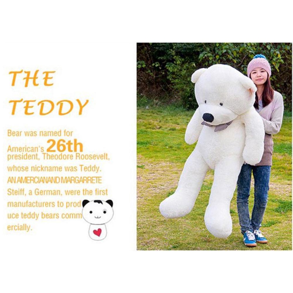 Timekey Mainan Boneka Stuffed Plush Teddy Bear Besar 75CM Bahan 100% Katun Untuk Hadiah S2U2