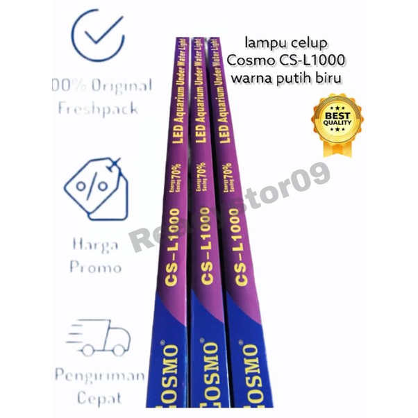 Lampu celup Aquarium Cosmo CS-V1000 LED 100cm Underwater Putih Biru