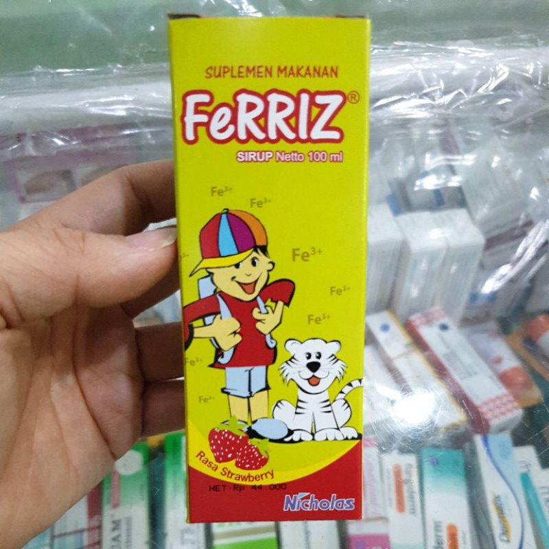 Ferriz syrup 100ml, zat besi, multivitamin anak sirup.