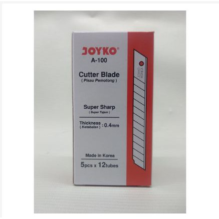 

[ATK] - Cutter Blade Refill Isi Pisau Pemotong Joyko A-100 / 1 Tube 5 Pcs