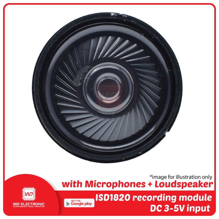 ISD1820 recording voice module with microphones and loudspeaker
