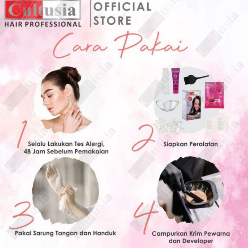 [Per Pc] Semir Rambut Cultusia Hair Color Cream 30ml Original BPOM - Cat / Pewarna Rambut