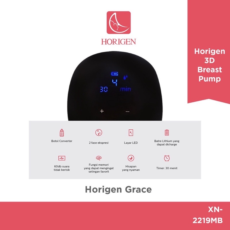 Horigen Grace Rechargeable Single Pump - Horigen pompa asi elektik