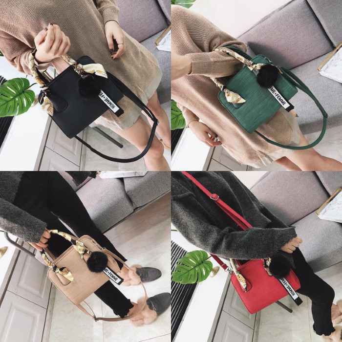 [1KG=2TAS] BQ2654 BLACK,GRAY ,GREEN,KHAKI,RED TAS SLEMPANG IMPORT STB IMPORT