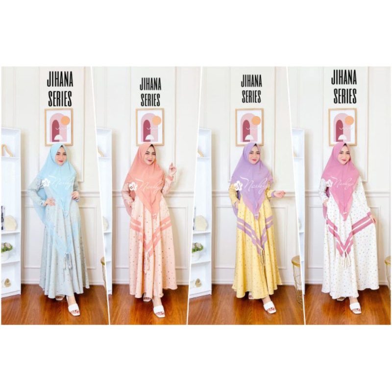 Gamis Set Jihana Syari Nazkya Original Muslim