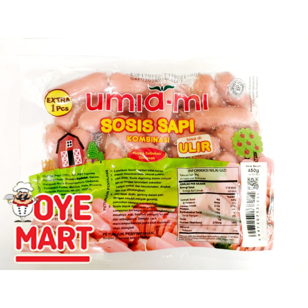 UMIAMI SOSIS SAPI ULIR 450GR ISI 50 PCS / SOSIS SAPI KOMBINASI