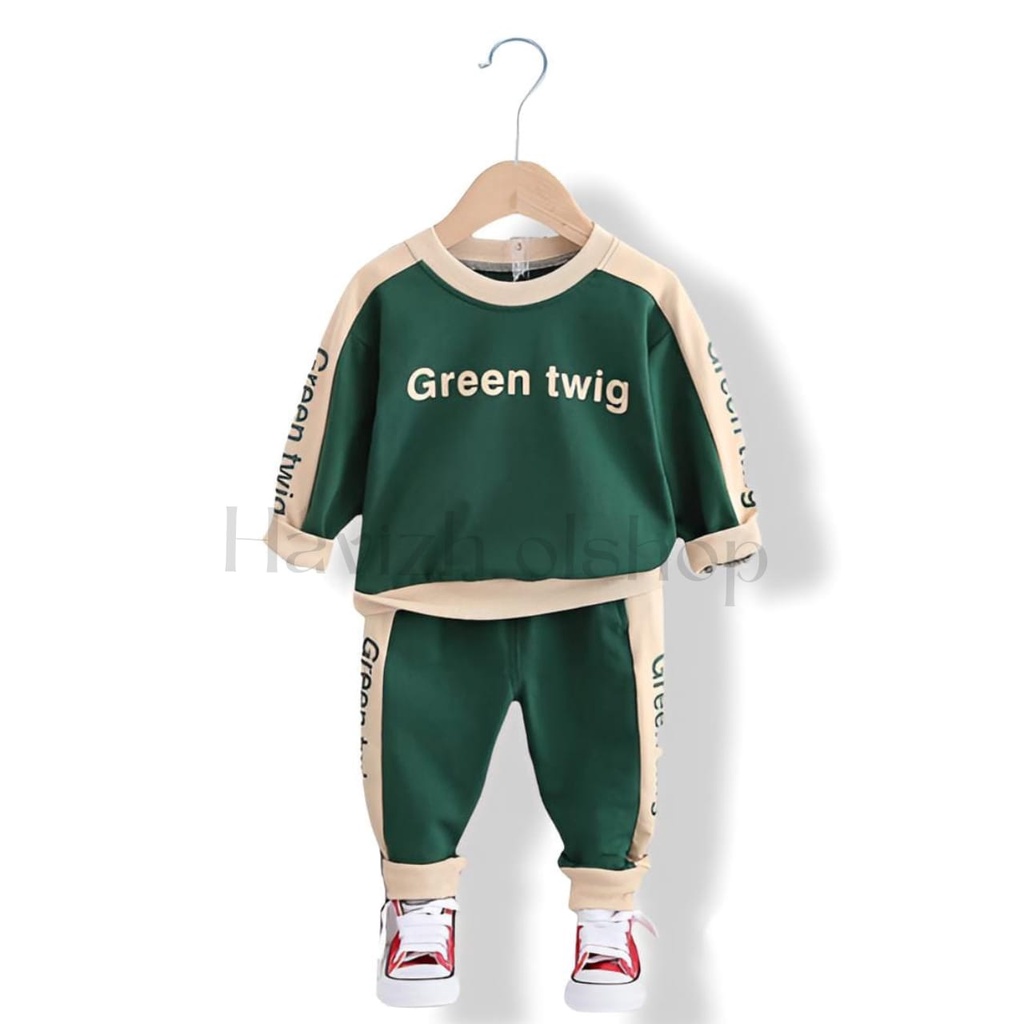 stelan anak &quot;green twig&quot; 1-6thn / pakaian anak