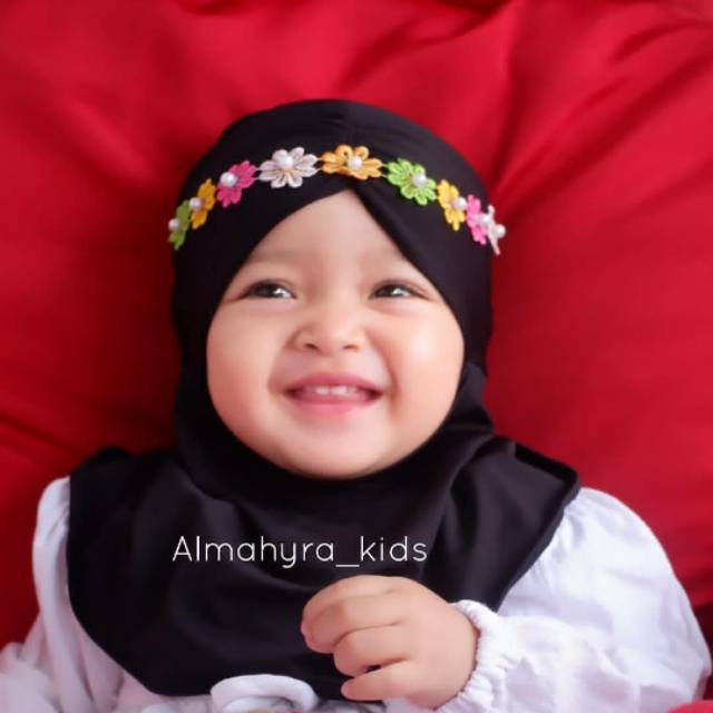 GASYIL Hijab Bayi Renda Jasmine / kerudung anak / jilbab baby newborn-1