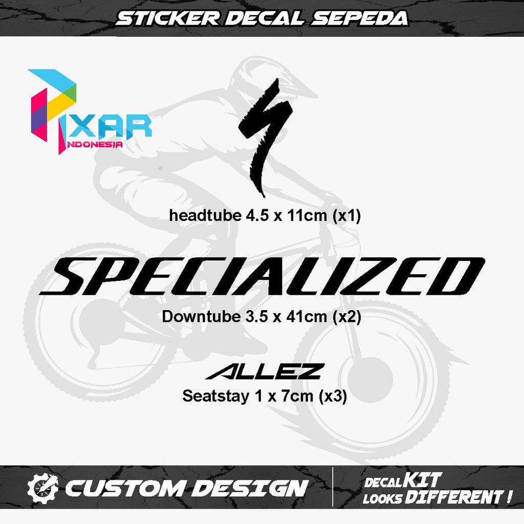 

CUTTING STIKER SPECIALIZED FRAME SEPEDA STICKER CUSTOM WARNA LEM KUAT ANTI AIR PREMIUM QUALITY