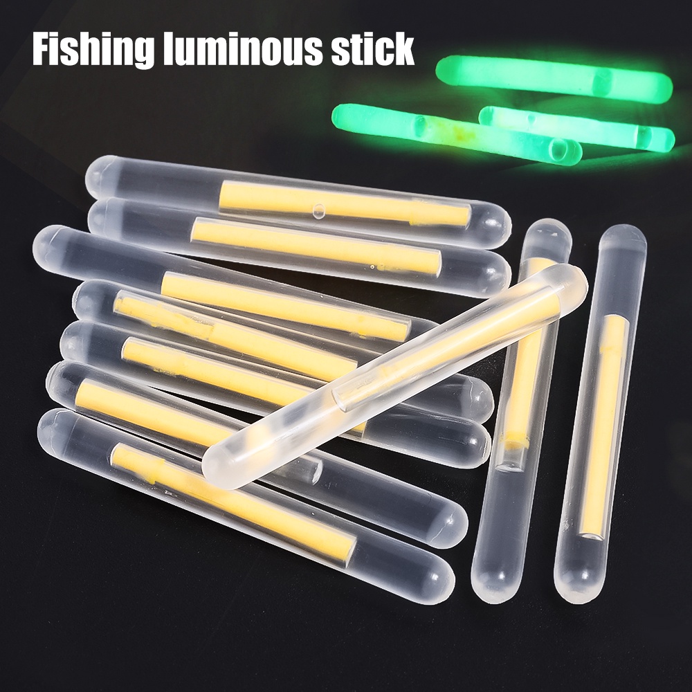 10pcs / Pak Stik Pelampung Pancing Glow In The Dark Portable Untuk Outdoor