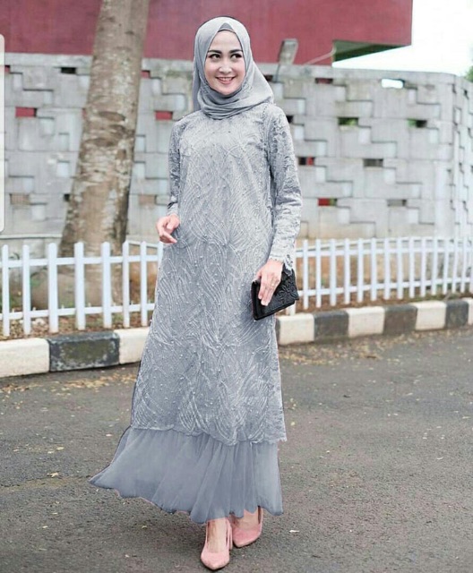 ZR Dress lucinta / Maxi muslimah / Gamis wanita modern