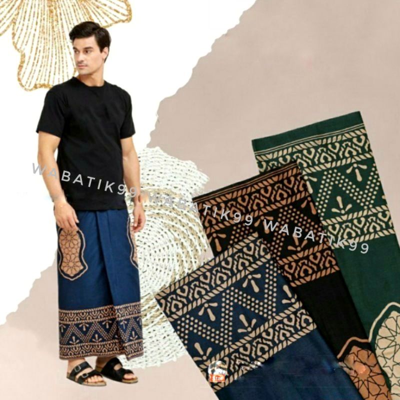 SARUNG BATIK PRIA TERBARU MOTIF TEROMPAH SHOLAT DEWASA SARUNG MOTIF BALIMUN SARWON