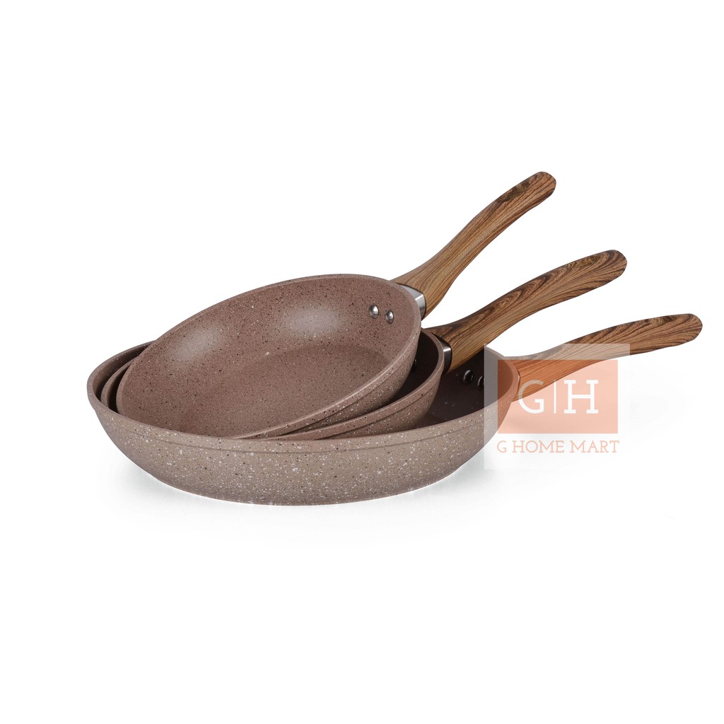 CUCI GUDANG Frypan Motif Marble Anti lengket | Premium Cookware