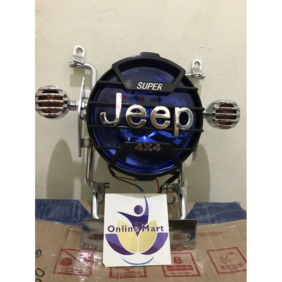 lampu jeep variasi rx king plus breket plus lampu sen