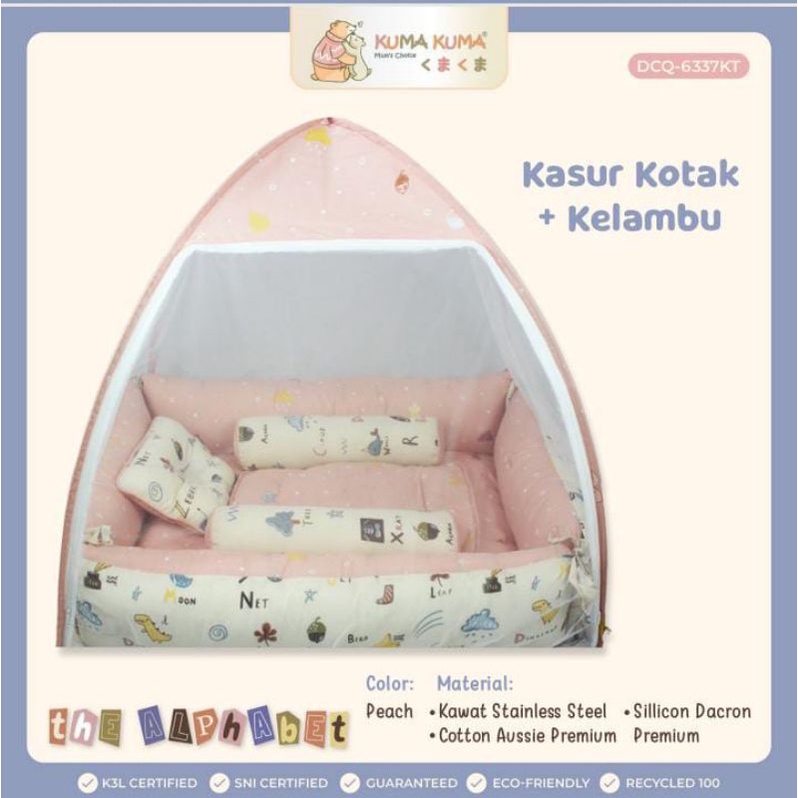 KASUR KOTAK + Kelambu Kuma Kuma - Bahan premium