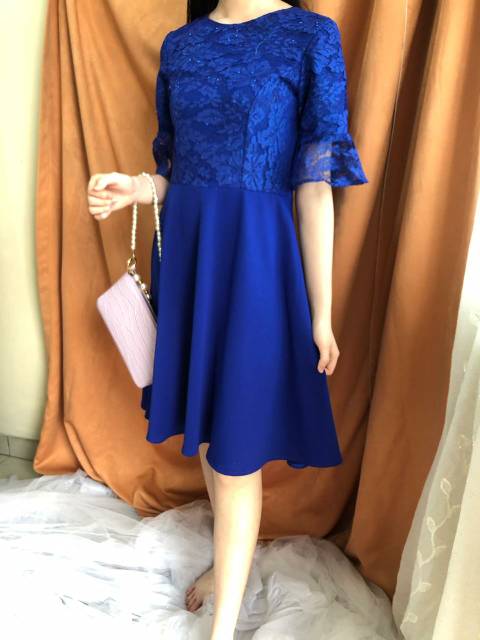 Lily Dress pesta brukat model A Line dress Elegant Ken-102