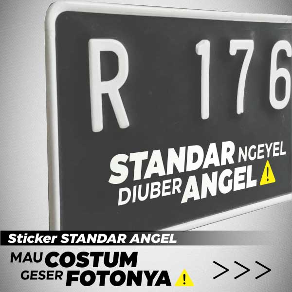 Stiker Standar Ngeyel Diuber Angel / Sticker Plat Standar Ngeyel Diuber Angel / Stiker Motor Standar Ngeyel Diuber Angel / Sticker Emblem Standar Ngeyel Diuber Angel Glossy Waterproof / Sticker Hologram Standar Angel