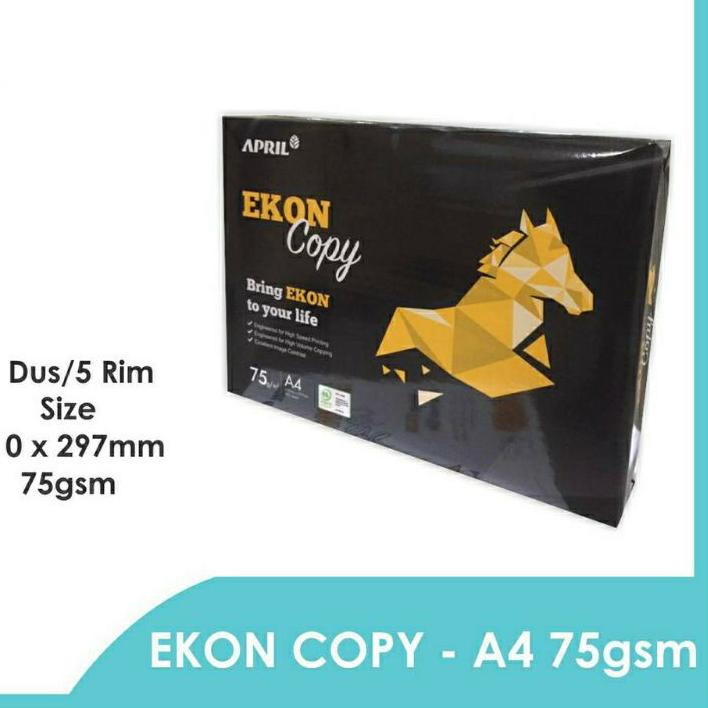 

정 STOKKertas HVS EKON COPY A4 75 Gram Ecer / 1 Rim - 500 Lembar Trendy