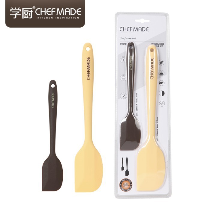 Chefmade WK9154 - Spatula Silikon Set 2pcs Silicone Brown & Yellow