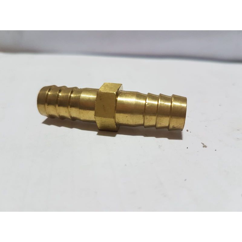 Sambungan selang gas elpiji LPG nepel lurus T tee kuningan