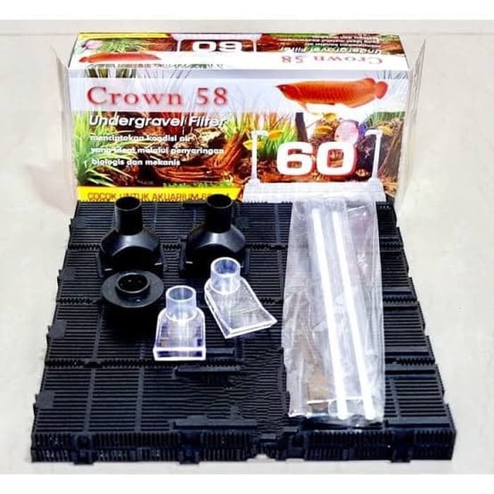 CROWN 60CM 60 CM undergravel under gravel filter dasar akuarium aquarium aquascape