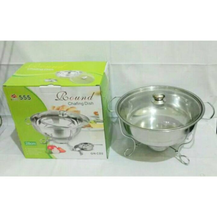 Panci Sup Prasmanan Chaffing Dish Round Saito555 GN CD2